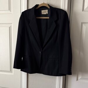 Classic single button tailored Black Blazer